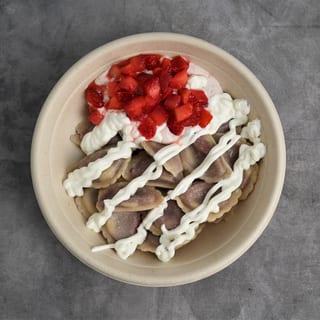 Cherries and Cream Pierogi Bowl
